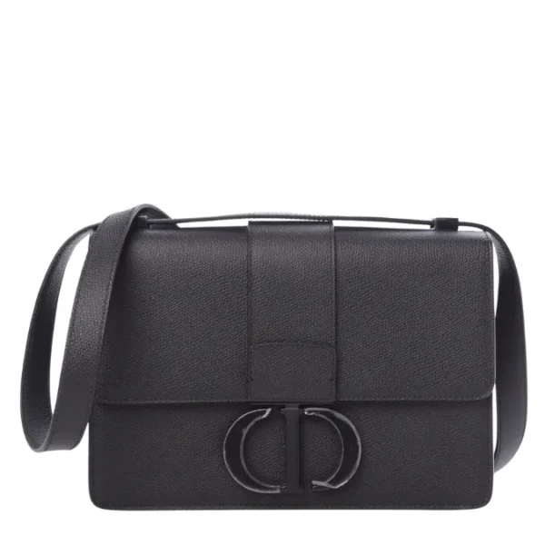 Christian Dior 30 Montaigne Flap Bag | Smooth Calfskin Black