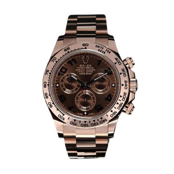 Rolex Daytona Rose Gold Chocolate Dial Watch