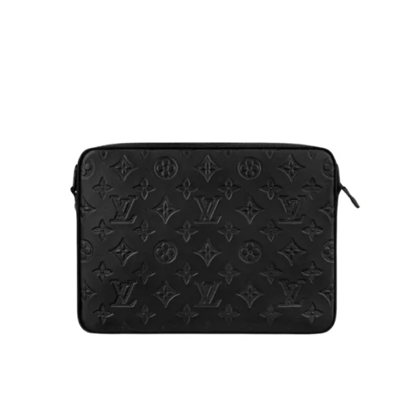 Men’s Louis Vuitton Duo Messenger Black Bag In Calfskin Monogram