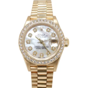 Elegant Rolex Datejust Gold Diamond, 26mm Watch, perfect for watch enthusiasts.