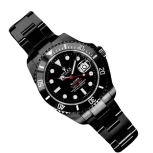 The Rolex Carbon Submariner, a stylish timepiece in black, showcasing the iconic Rolex craftsmanship.