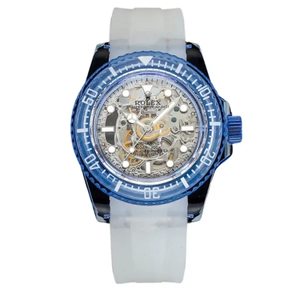 Rolex Sapphire Crystal – Blue and White Skeleton Edition