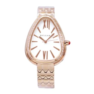 Luxurious Serpenti Seduttori watch adorned with a diamond bezel, epitomizing timeless beauty