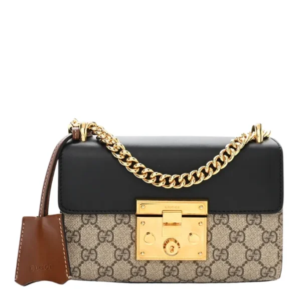 Gucci Small Padlock Shoulder Bag | GG Supreme Monogram Calfskin