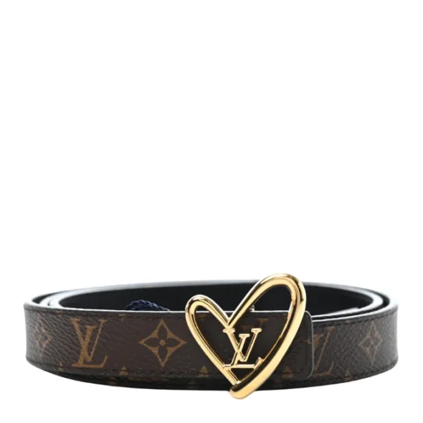 Women’s Louis Vuitton Monogram Heart Buckle Belt
