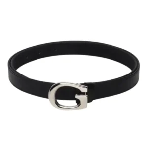 Sleek Gucci Black Leather G belt, ideal for a fashionable and polished look.