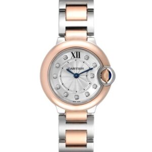 Sleek designed Women's Cartier Ballon Bleu Rose Gold Diamond watch of 28mm