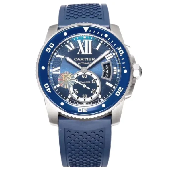 Men’s Cartier Caliber Diver Blue Watch, 42mm