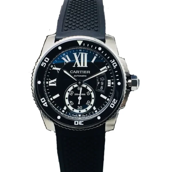 Men’s Cartier Caliber Diver Black Watch, 42mm