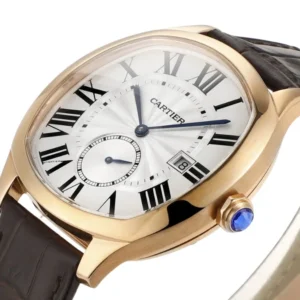Luxurious Cartier Drive Rose Gold timepiece featuring classic Roman numerals