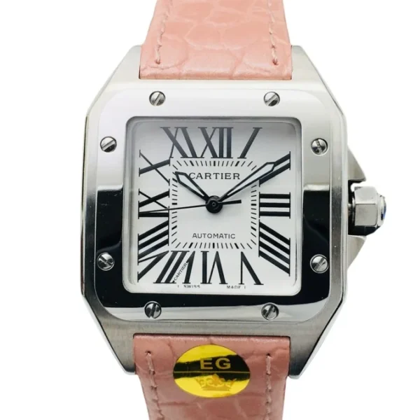 Cartier Santos Silver Dial 43mm Watch