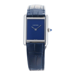 A stylish Cartier Tank must de watch with a sleek design and a classic appeal. Perfect for adding sophistication to any outfit.