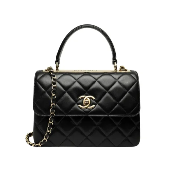 Chanel CC Flap Dual Handle Bag | Lambskin Quilted