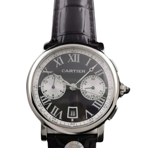 Cartier Rotonde Chronograph Black Dial Watch