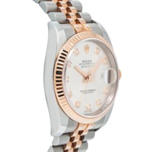Stunning Rolex Datejust 36mm with diamond dial, showcasing white gold and datejust EveRose Gold