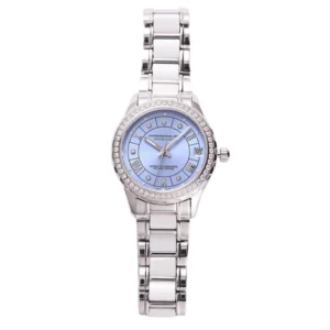 Rolex Datejust Diamond stainless steel bracelet watch designed for women, showcasing a beautiful blue dial.