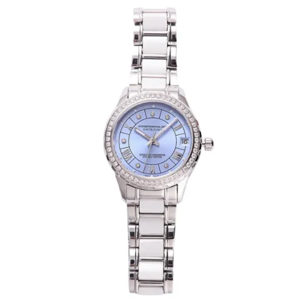 Rolex Datejust Diamond Light Blue Dial Watch