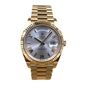 Rolex Day-Date 41mm gold watch with a Day Date everose dial, showcasing elegance and luxury