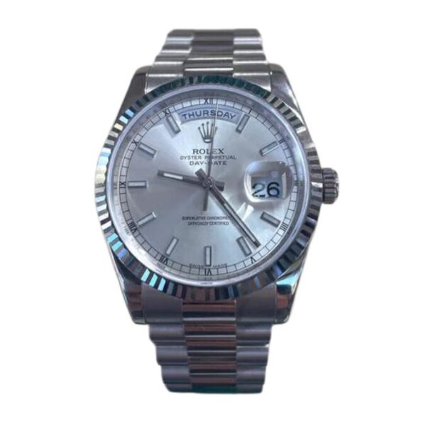 Rolex Day Date Silver Dial Men’s Watch