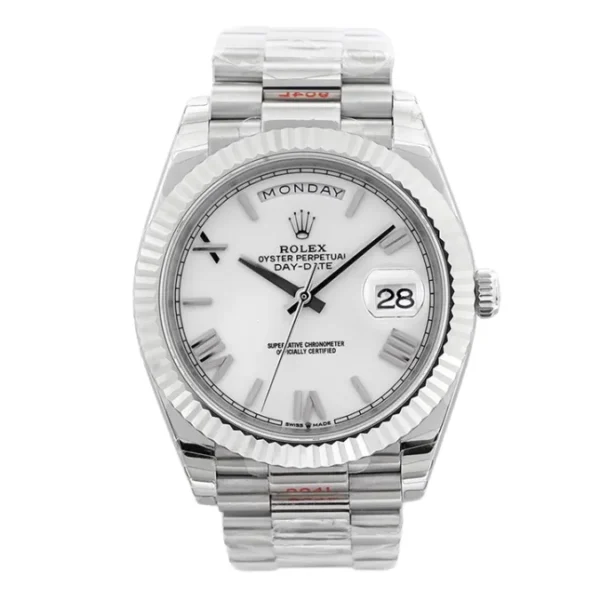 Men’s Rolex Day Date White Dial Watch