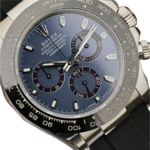 Rolex Daytona Luxury Watch: A sleek and elegant timepiece with a stainless steel strap and a black dial.