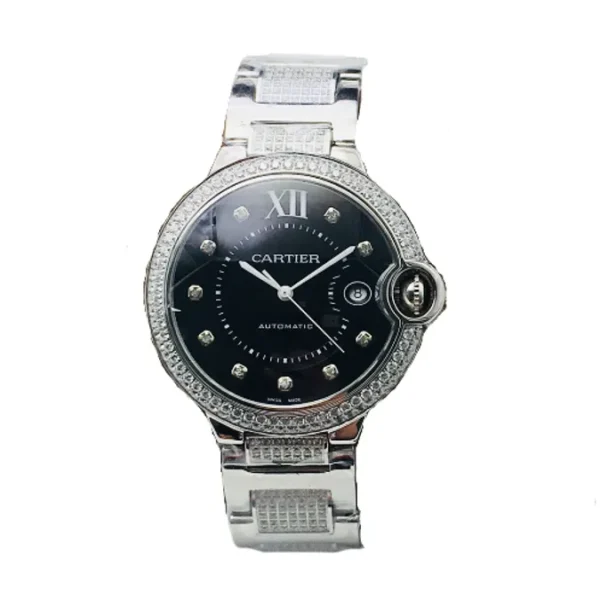 Cartier Ballon Bleu Diamond Black Dial Watch