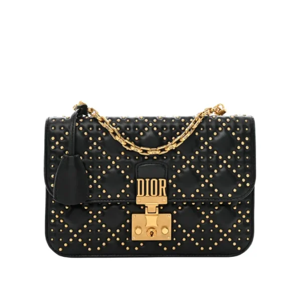 Christian Dior Dioraddict Flap Bag | Lambskin Cannage Studded