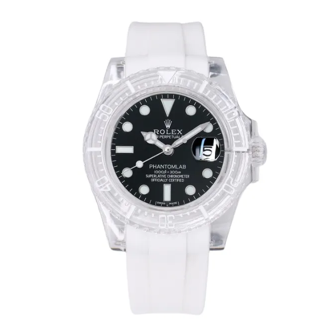 White ceramic Rolex oyster perpetual Black watch, a luxurious timepiece for the discerning individual.