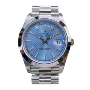 Rolex Day Date Mint 40mm watch featuring ice blue dial