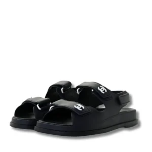 Trendy Chanel Rubber Dad sandals with dual straps, a must-have for your wardrobe.