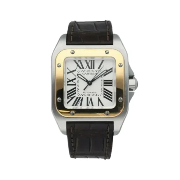 Cartier Santos 100 White Dial Watch