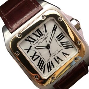 Behold the Cartier Santos, a radiant yellow gold 39mm masterpiece that embodies timeless beauty.