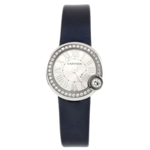 A timeless masterpiece, Cartier Ballon Blanc watch, exuding elegance with diamond bezel (26mm).