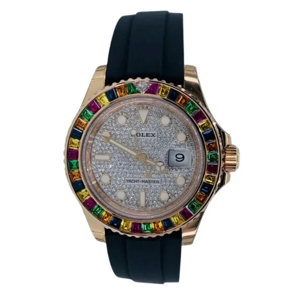 Rolex Yacht Master Rainbow Rose Gold Watch