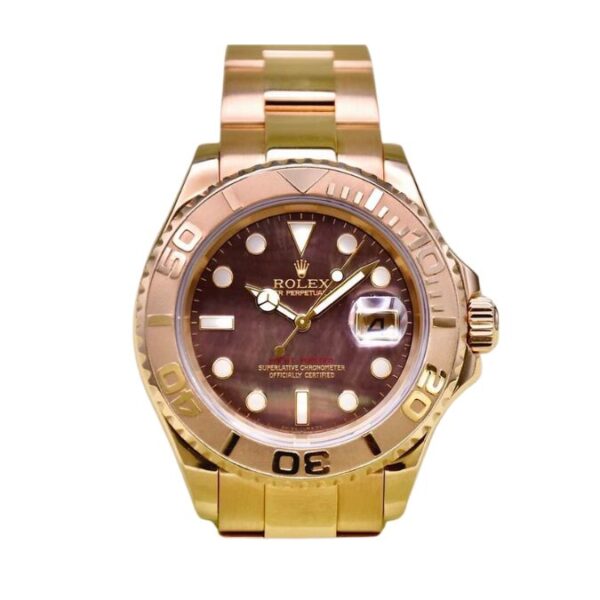 Rolex Yacht Master Rose Gold Chocolate Dial Watch