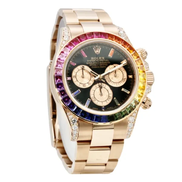 Men’s Rolex Daytona Rainbow Rose Gold Watch