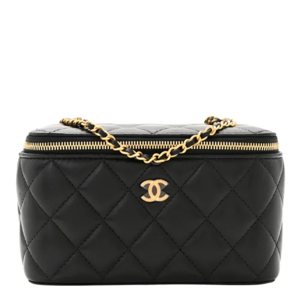 Chanel Coco Hearts Small Vanity Case | Lambskin Enamel Quilted