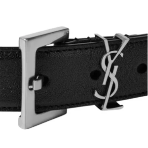 Classic YSL leather belt adorned with a stylish Square buckle belt, a must-have accessory.