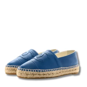 Stylish Chanel Logo CC espadrilles, perfect for a casual day out or a chic summer look.