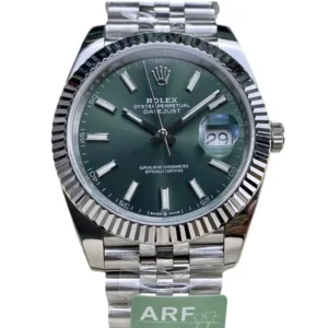 A luxurious Rolex Datejust Mint Green Dial watch, exuding elegance and style in every tick.