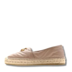 Stylish Gucci Marmont Espadrilles featuring a classy gold logo detail.