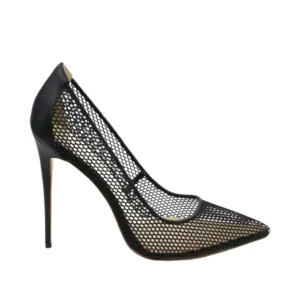 Fashionable High-heels with intricate design of LV mesh pumps, a must-have for those looking to elevate their shoe game.