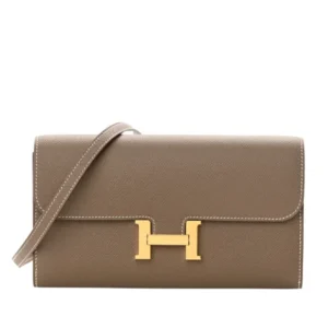 Elevate your style with the timeless Hermes H Constance Long Wallet in stunning colors, a must-have accessory.