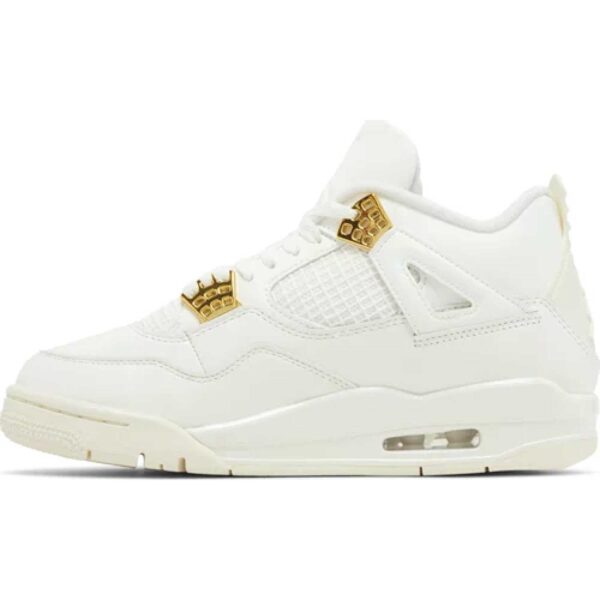 Wmns Air Jordan 4 Retro ‘Metallic Sail Gold’