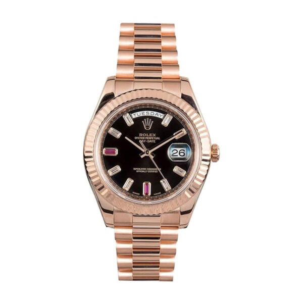 Rolex Day-Date II 218235 Rose Gold Black